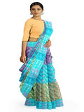 Pradip Fabrics Woven Cotton jamdani  Light Blue Saree
