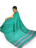 Pradip Fabrics Soft Green Color Tant Silk Blend Saree