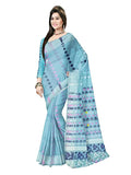 Pradip Fabrics Ethnic Women's Tant Silk Sky Blue Color Saree