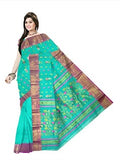 Pradip Fabrics Pure Tant Cotton Sea Green Color Saree