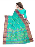 Pradip Fabrics Pure Tant Cotton Sea Green Color Saree