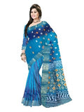woven floral tri color work saree under 3000