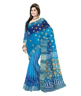 woven floral tri color work saree under 3000