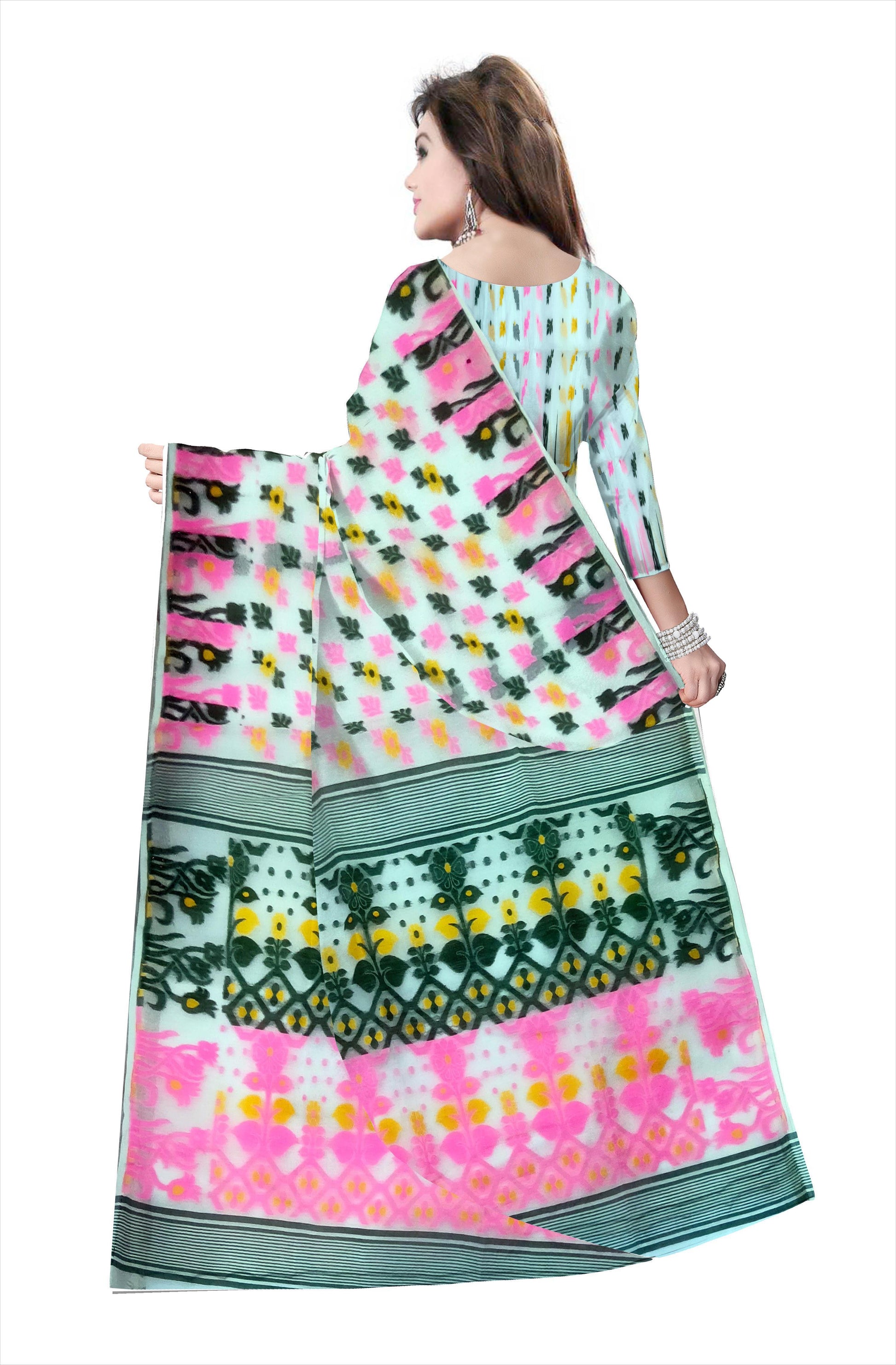 pradip fabrics saree all over dhakai jamdani