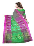 pradip fabrics saree pink and green colour