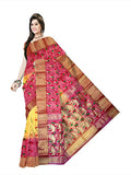 Pradip Fabrics Woven Tant Silk Yellow & Red Color Saree