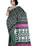 Pradip Fabrics Ethnic Women's Cotton Tant Cotton Ash Blue Color Saree