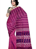 Pradip Fabrics Ethnic Women's Cotton Tant jamdani Magenta Color Saree