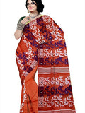 Pradip Fabrics Ethnic Women's Cotton Tant Cotton Light Red Color Saree