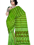Pradip Fabrics Ethnic Women's Tant jamdani Cotton Light Green Color Jamdani Saree