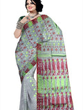 Pradip Fabrics Ethnic Women's Tant jamdani Grey Color Saree