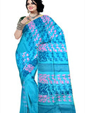 Pradip Fabrics Ethnic Women's Tant jamdani Sky Color Saree