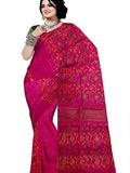 Pradip Fabrics Ethnic Women's Cotton Tant jamdaniPink Color Saree