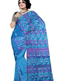 Pradip Fabrics Ethnic Women's Cotton Tant jamdani Sky Blue Color Saree