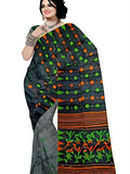 Pradip Fabrics Ethnic Women's Tant jamdani Black Color Saree