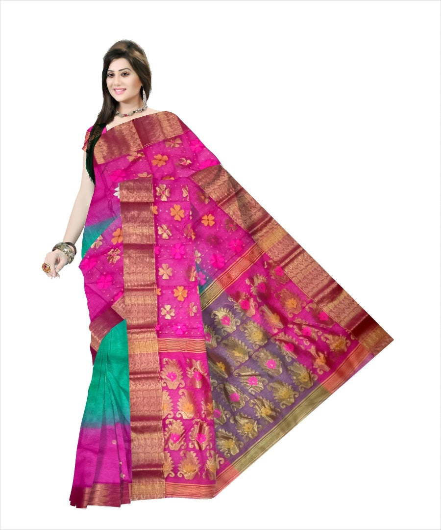 pradip fabrics tant silk saree