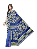 Pradip Fabrics Ethnic Women's Cotton Tant jamdani Blue Color Saree