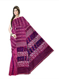 Pradip Fabrics Ethnic Women's Cotton Tant jamdani Magenta Color Saree