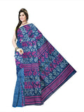 Pradip Fabrics Ethnic Women's Tant jamdani  Blue Color Saree