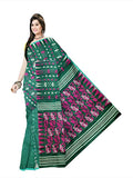 Pradip Fabrics Ethnic Women's Cotton Tant  jamdani Green Color Saree