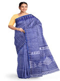pradip fabrics tant blue saree