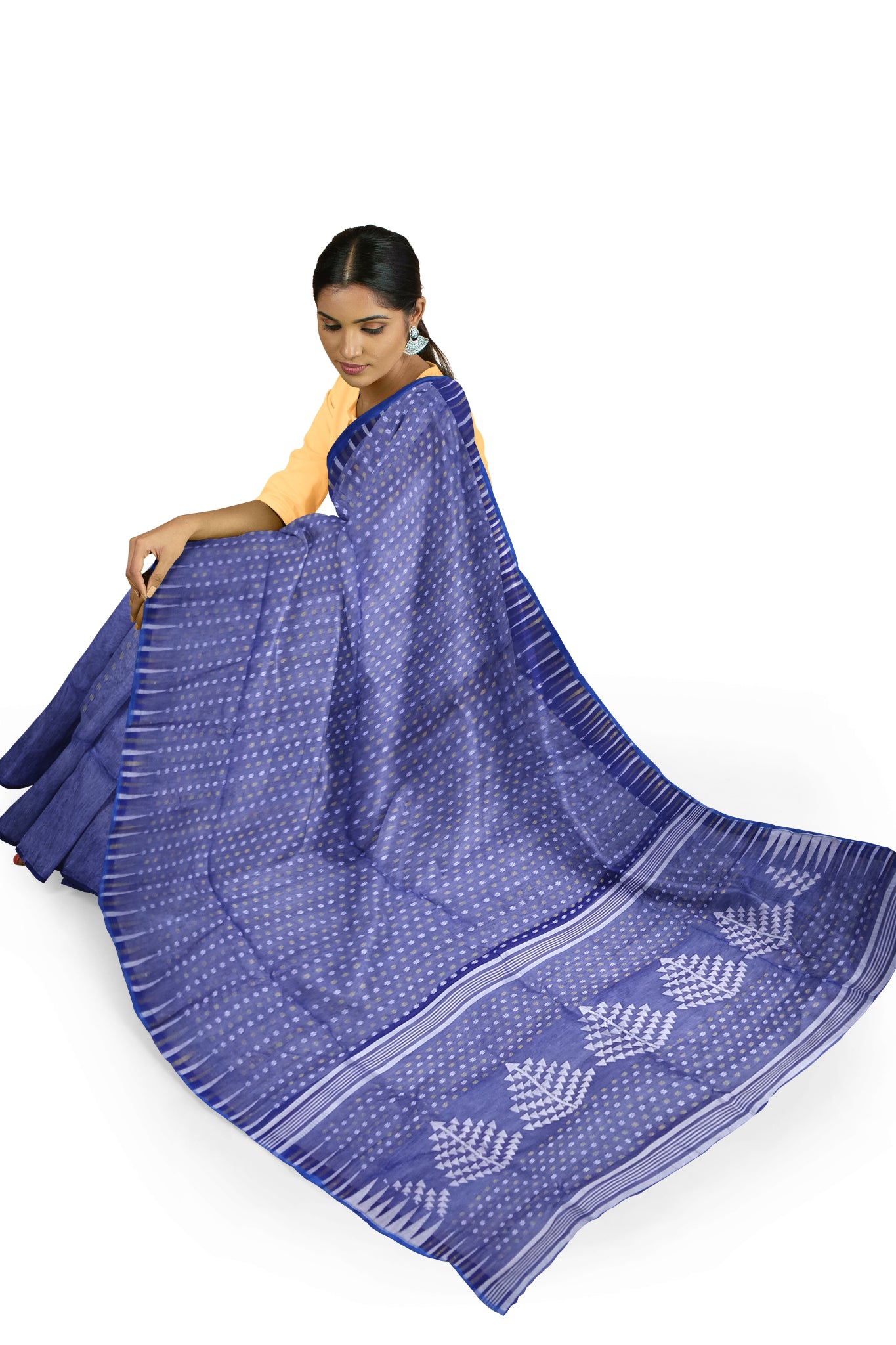 pradip fabrics pure tant jamdani saree