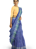 Pradip Fabrics Blue Color Tant Silk Blend Saree