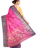 Pradip Fabrics Woven Tant Cotton Pink Saree