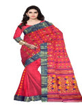 Pradip Fabrics Pure Tant Cotton Sea Green Color Saree