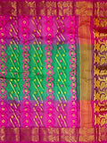 Pradip Fabrics Ethnic Women's Tant Silk Pink and Green Color Baluchuri Saree