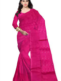 Pradip Fabrics Ethnic Women's Cotton Tant Gap Jamdani Pink Color Saree