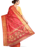 Pradip Fabrics Woven Tant Cotton Red Saree