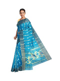 Pradip Fabrics Sky Blue color Tant Cotton Blend Saree