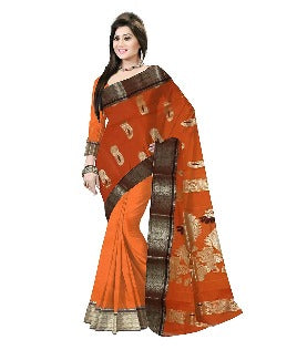 Pradip Fabrics Ethnic Women's Tant Cotton Silk Maroon color Saree