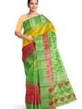 Pradip Fabrics Woven Tant Silk Blend Saree