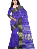 Pradip Fabrics Ethnic Women's Tant Cotton Blue Color Saree