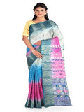 Pradip Fabrics Woven Tant Silk Blend Saree