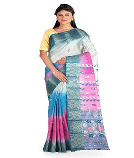 Pradip Fabrics Woven Tant Silk Blend Saree