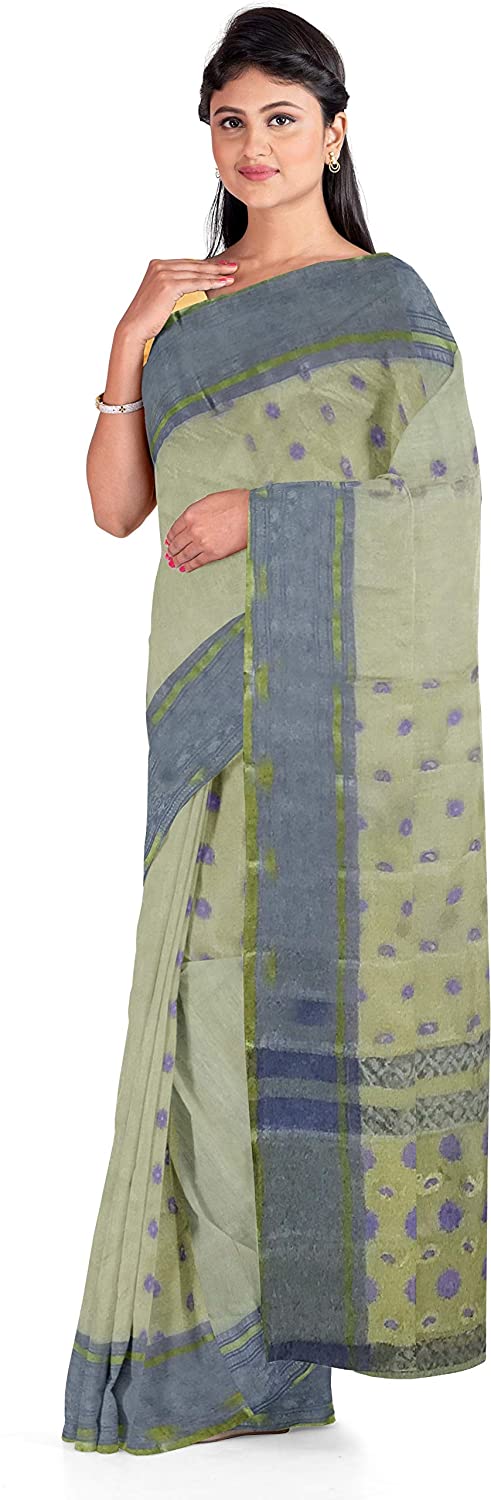 Pradip Fabrics Ethnic Women's Tussar Silk Off White Color Saree