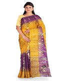 Pradip Fabrics Yellow and Purple Color Tant Silk Blend Saree