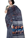 Pradip Fabrics Ethnic Women's Tant jamdani  Black Color Saree