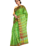 Pradip Fabrics Ethnic Women's Tant Jamdani Green Color Saree