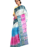 Pradip Fabrics Woven Tant Silk Blend Saree