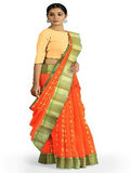 Pradip Fabrics Woven Tant Cotton Blend Saree