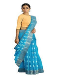 Pradip Fabrics Sky Blue color Tant Cotton Blend Saree