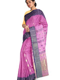 Pradip Fabrics Woven Tant Cotton Pink Saree