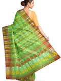 Pradip Fabrics Ethnic Women's Tant Jamdani Green Color Saree