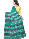 Pradip Fabrics Ethnic Women's Tant jamdani Sea Green Color Saree