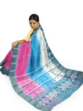 Pradip Fabrics Woven Tant Silk Blend Saree