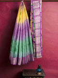 Pradip Fabrics Woven Tant Silk Blend Saree